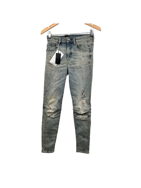 G-Star Denim - G-Star Raw Womens BIWES Skinny Jeans Distressed Paint Splatter Size 28x30 New